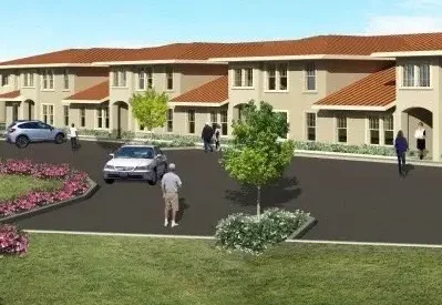 Architectural rendering of veterans housing at Homeward Bound of Marin