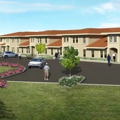 Architectural rendering of veterans housing at Homeward Bound of Marin